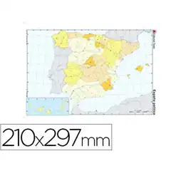 MAPA MUDO TEIDE COLOR A4 ESPAÑA -POLITICO 24588