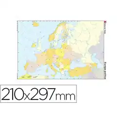 MAPA MUDO TEIDE COLOR A4 EUROPA -POLITICO 24589