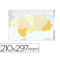 MAPA MUDO TEIDE COLOR A4 ANDALUCIA POLITICO 24591