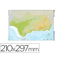 Material MAPA MUDO TEIDE COLOR A4 ANDALUCIA FISICO 24600