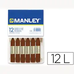 Material CERAS MANLEY UNICOLOR PARDO CAJA DE 12 N.29 25838