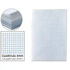 PAPEL FLORETE LIDERPAPEL CUADRO 4MM 60G/M2 PAQ. DE 250 28219