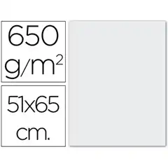 Material CARTULINA EXTRA 51X65 650 GRS.-BLANCA -PAQ. 50 UDS 28239