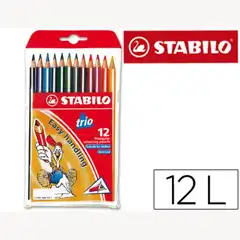 Material LAPICES DE COLORES STABILO TRIO CAJA DE 12 COLORES 28514