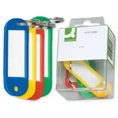 LLAVERO PORTAETIQUETAS Q-CONNECT CAJA DE 6 UNIDADES -COLORES SURTIDOS 28734