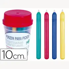 PUNZON PLASTICO DE COLOR -CON PUNTA DE ACERO LATONADO 29035