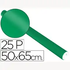 PAPEL METALIZADO VERDE ROLLO 25 HJ TREPADO 50X65 CM 29141
