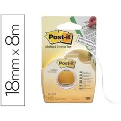Material CINTA ADHESIVA POST-IT 8MX18MM2 LINEAS EN PORTARROLLO ESPECIAL P/ OCULTAR Y ETIQUETAR 29423