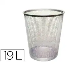 PAPELERA METALICA Q-CONNECT GRIS REJILLA 295X345MM 29615