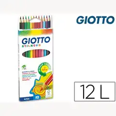 Material LAPICES DE COLORES GIOTTO STILNOVO 12 COLORES UNIDAD 31227