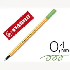 ROTULADOR STABILO PUNTA DE FIBRA POINT 88 VERDE 0,4 MM 31585