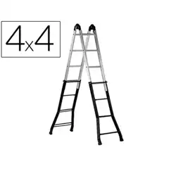 ESCALERA TELESCOPICA DE ACERO Y ALUMINIO DE 4+4+4+4 PELDAÑOS CON TRATAMIENTO DE SUPERFICIE EPOXI 31966