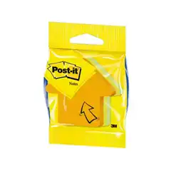 BLISTER PAPELERIA 3M 2007A CUBO DE NOTAS POST-IT TROQUELADO FLECHA 3 COLORES NEON 32401