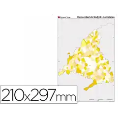 Material MAPA MUDO TEIDE COLOR A4 MADRID POLITICO 34160