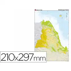 Material MAPA MUDO TEIDE COLOR A4 CATALUÑA FISICO 34163