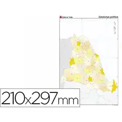 Material MAPA MUDO TEIDE COLOR A4 CATALUÑA POLITICO 34164