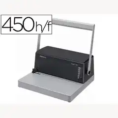 ENCUADERNADORA P/ ESPIRAL FELLOWES ESP-100 5:1 PERFORA 20 HJ TAMAÑO A4 ENCUADERNA 450H INCLUYE ALIC 30102 34700
