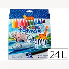 Material LAPICES CERA JOVICOLOR TRIANGULAR TRIWAX 24 COLORES 35607