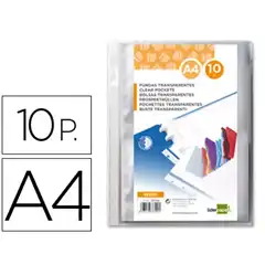 RECAMBIO FUNDA LIDERPAPEL INTERCAMBIABLES A4 BOLSA DE 10 UNIDADES 36120