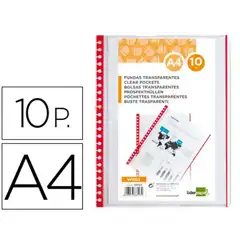 RECAMBIO FUNDA LIDERPAPEL INTERCAMBIABLES A4 BOLSA DE 10 UNIDADES 36123