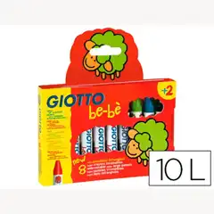 Material LAPICES CERA GIOTTO BEBE CAJA DE 10 COLORES 36358