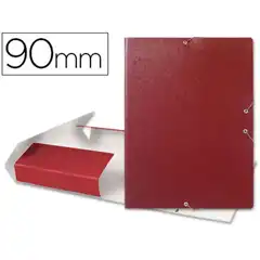 CARPETA PROYECTOS LIDERPAPEL Fº LOMO 90MM CARTON GOFRADO ROJA 37357