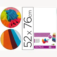 PAPEL SEDA LPP BLANCO 52X76 CM 18 GR -PAQ. DE 25 HJ 37665
