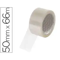 PRECINTO Q-CONNECT PP TRANSPARENTE 66 MT X 50 MM -P/ EMBALAJE -BAJO RUIDO 37695