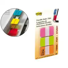 BANDERITAS SEPARADORAS RIGIDASDISPENSADOR 3 COLORES POST-IT INDEX 686-PGO MEDIANOS22 BANDERITAS POR COLO 37978