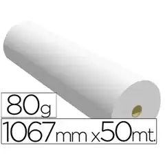 Material PAPEL REPROGRAFIA P/ PLOTTER 1067MMX50MT 80GR IMPRESION INK-JET 38155