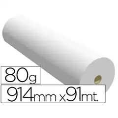 Material PAPEL REPROGRAFIA P/ PLOTTER 914MMX91MT 80GR IMPRESION INK-JET 38157
