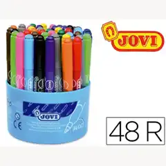 ROTULADOR JOVI MAXI 13 MM BOTE DE 48 UNIDADES 12 COLORES4 UNIDADES DE CADA COLOR. 38919