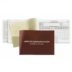 LIBRO SUBCONTRATACION CATALAN MIQUELRIUS Fº NATURAL JUEGO DE 10 HJ AUTOCOPIATIVAS 39253