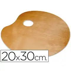 PALETA MADERA LIDERCOLOR OVALADA TAMAÑO 20X30 CM GROSOR 0,3 CM ZURDOS 43012
