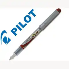 PLUMA PILOT V PEN SILVER DESECHABLE ROJO SVP-4WR 43087
