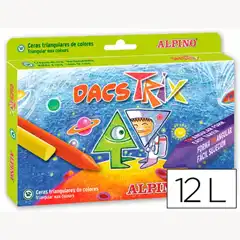 LAPICES CERA DACSTRIX TRIANGULCAJA DE 12 COLORES 43261