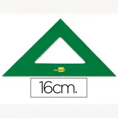 ESCUADRA LPP 16 CM ACRILICO VERDE 43369