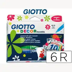 ESTUCHE 6 UNIDADES GIOTTO DECOR TEXTIL 43749 (494800) 43749