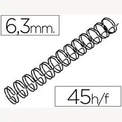 ESPIRAL WIRE 3:1 6,3 MM N.4 NEGRO CAPACIDAD 45 HJ CAJA DE 100 UNIDADES 43814