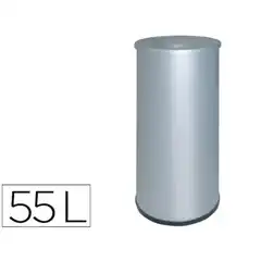 PAPELERA METALICA IGNIFUGA115 CON ARO INFERIOR PVC DIAMETRO 27CM ALTURA 65CM CAPACIDAD 55L 44228