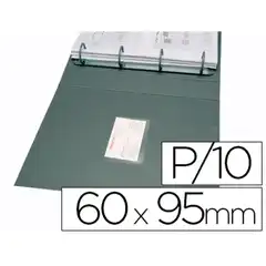 Material FUNDA AUTOADHESIVA Q-CONNECT P/ TARJETAS DE VISITA 60X95MM PACK DE 10 UNIDADES 46172
