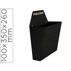 BUZON METALICO P/ PUBLICIDAD PINTADO EN EPOXI 100 ANCHO 26CM ALTO 35CM FONDO SUP 13CM NEGRO 46726
