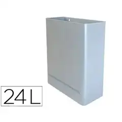 PAPELERA METALICA DE PARED 24L. 460X350X150 MM PLATA 46733