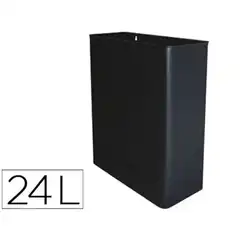 PAPELERA METALICA DE PARED 24L. 460X350X150 MM NEGRO 46734