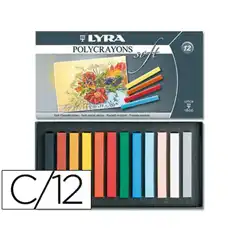 TIZA PASTEL LYRA ESTUCHE CARTON DE 12 UNIDADES COLORES SURTIDOS 47462