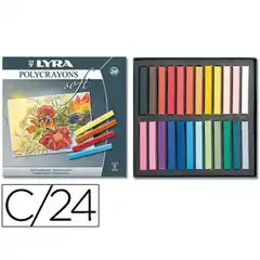 TIZA PASTEL LYRA ESTUCHE CARTON DE 24 UNIDADES COLORES SURTIDOS 47463