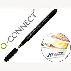 ROTULADOR Q-CONNECT DETECTOR DE BILLETES FALSOS BLISTER 48164