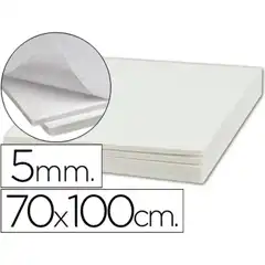 CARTON PLUMA LPP ADHESIVO 1 CARA 70X100 CM ESPESOR 5 MM PAQ. 10 UDS 48376