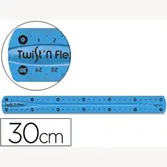 REGLA MAPED PLASTICO FLEXIBLE DE 30 CM COLORES SURTIDOS 48841