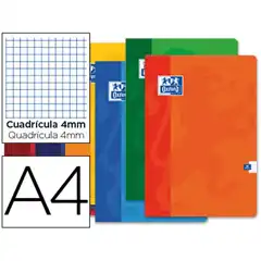 LIBRETA ESCOLAR OXFORD 48 H DIN A4 CUADRO 4 MM 100101228 49372